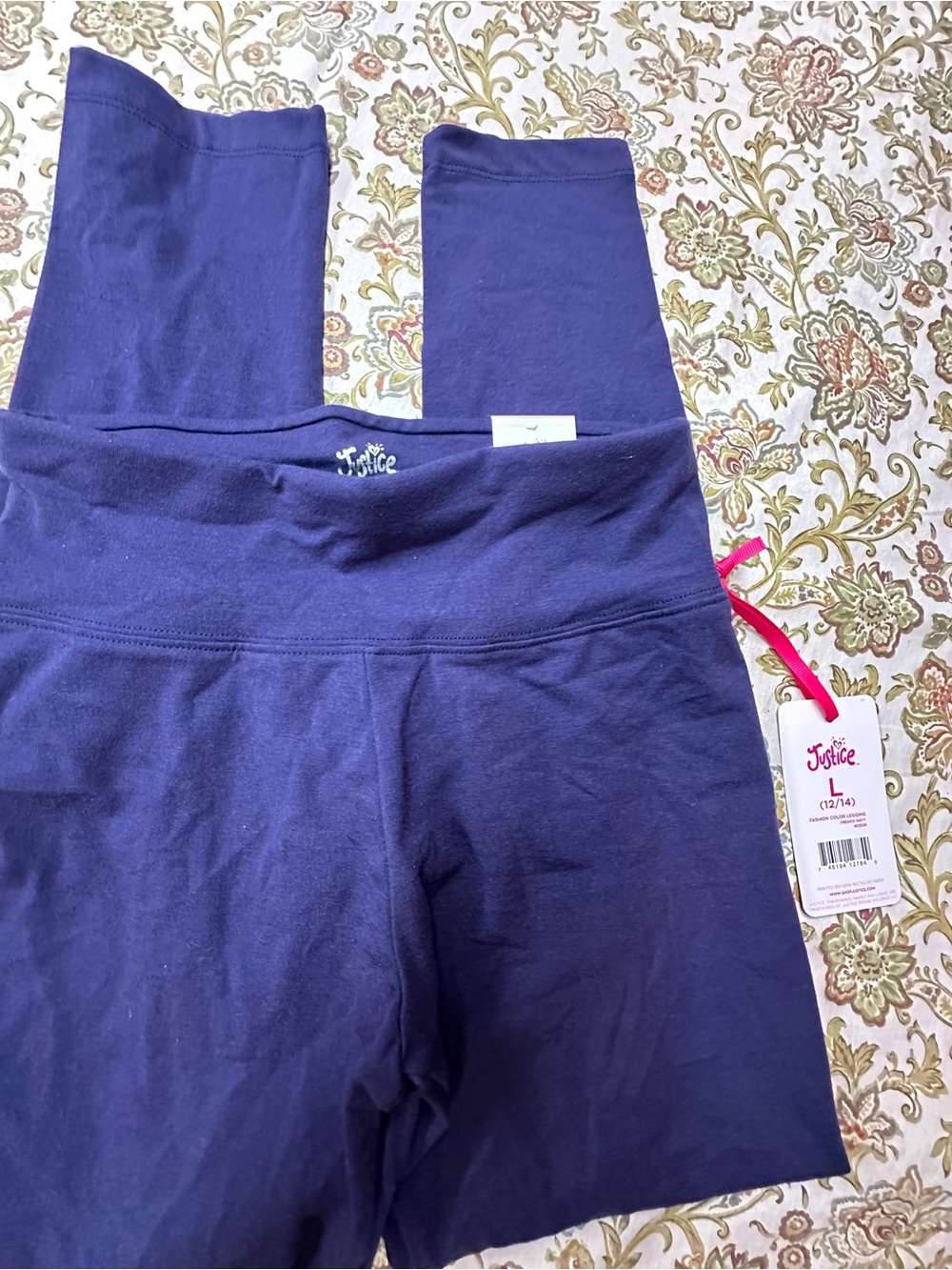 Justice Girls' Purple Pull-On Leggings